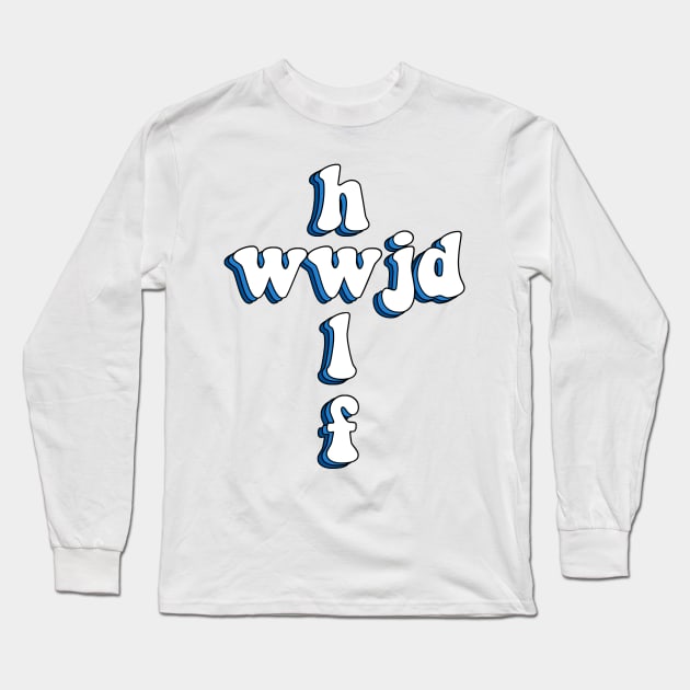 wwjd x hwlf (blueberry edition) Long Sleeve T-Shirt by mansinone3